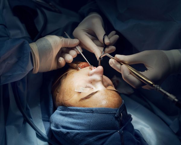 rhinoplasty process photos for allure.com's life in plastic column
