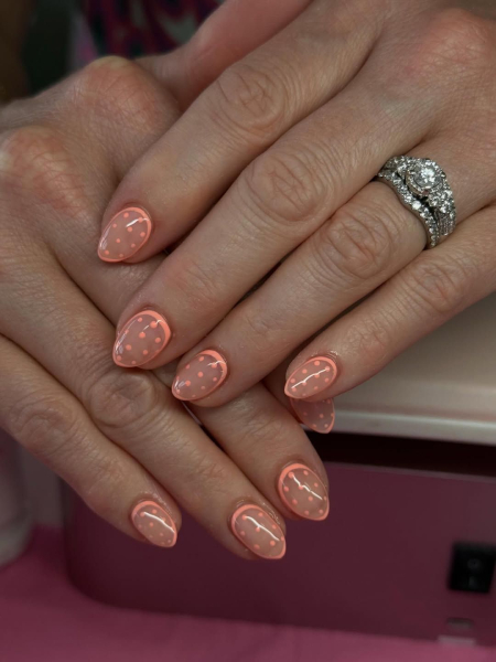 Jelly polka dot nails